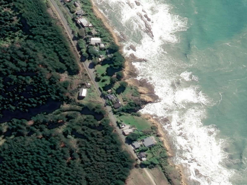 aerial view of Shag Point Picnic Area and the ground around it