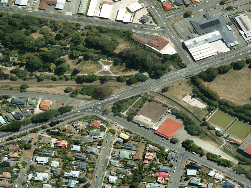 aerial view of Severn Street Plots and the ground around it