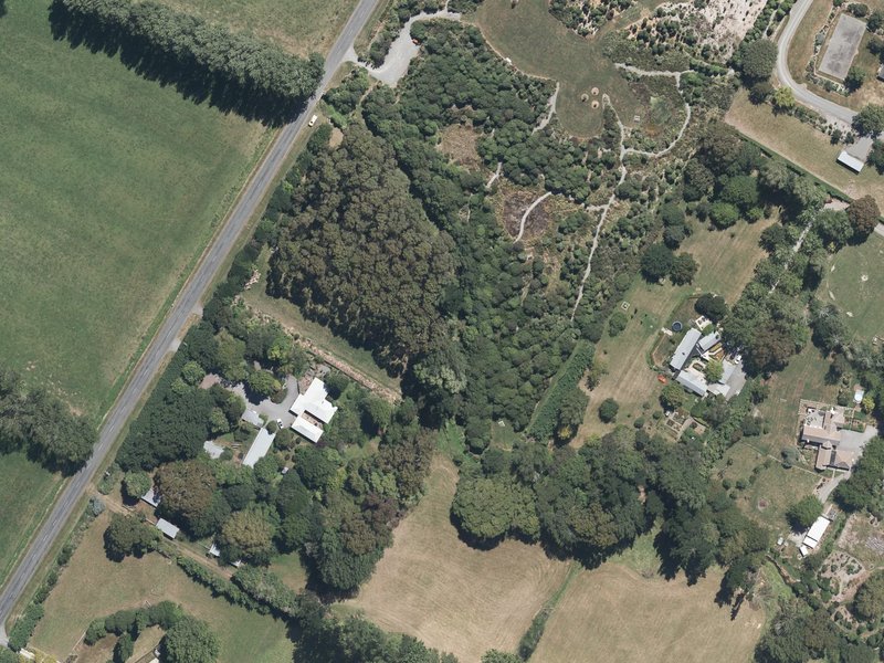 aerial view of Ohoka Domain and the ground around it