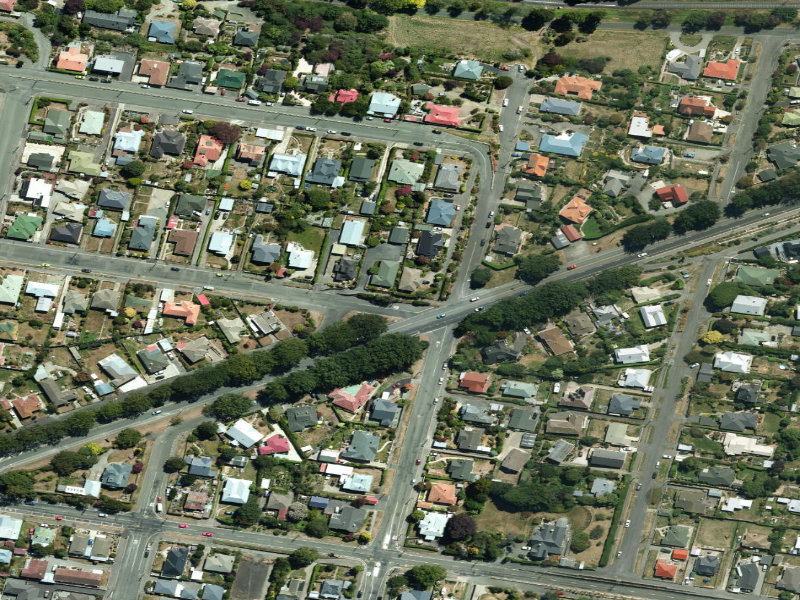 aerial view of Rhododendron Bank and the ground around it