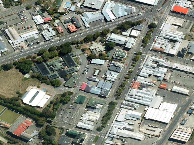 aerial view of Old Gaol Stables and the ground around it