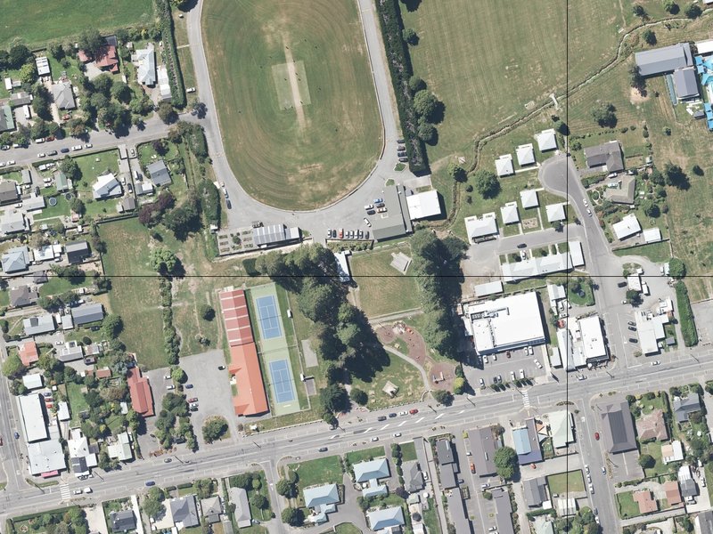 aerial view of Pearson Park Bowls and the ground around it
