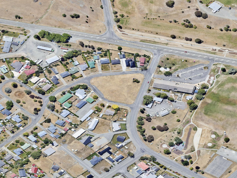aerial view of Otematata Street Reserve A and the ground around it