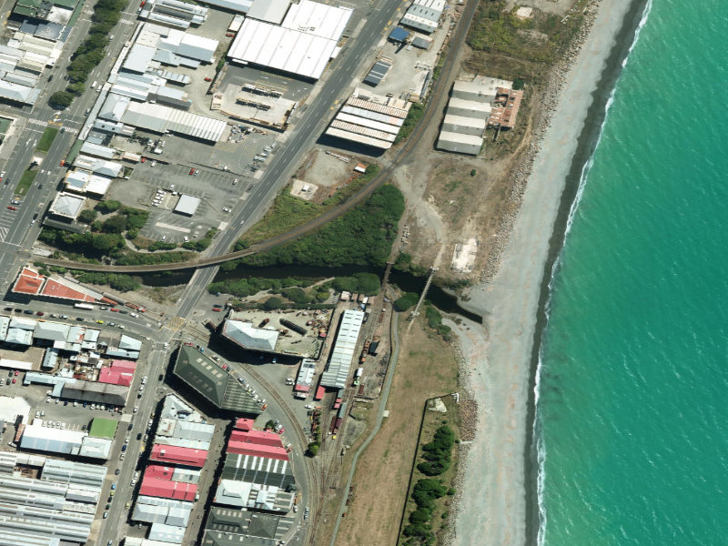 aerial view of Oamaru Stream 3 and the ground around it