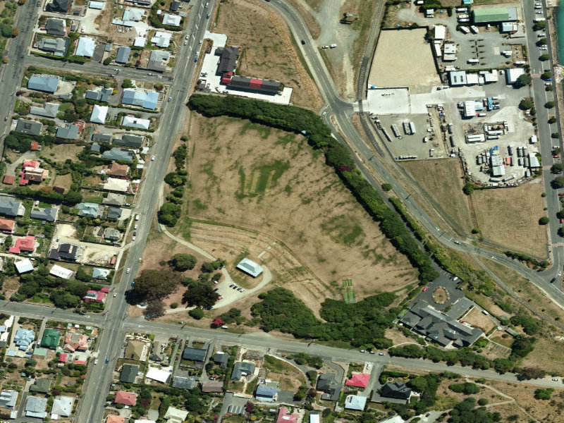 aerial view of King George Park and the ground around it