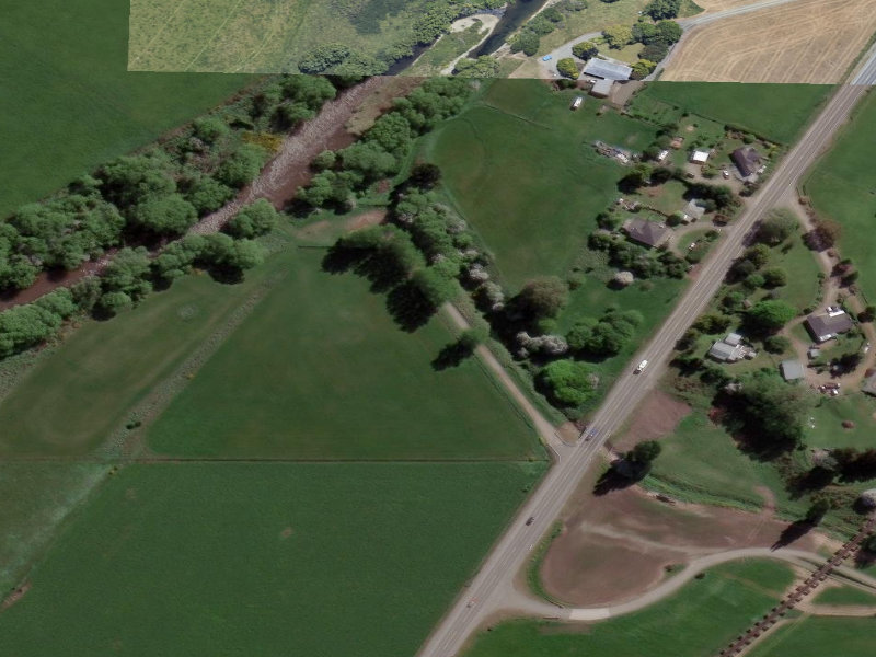 aerial view of Mill Dam Reserve and the ground around it