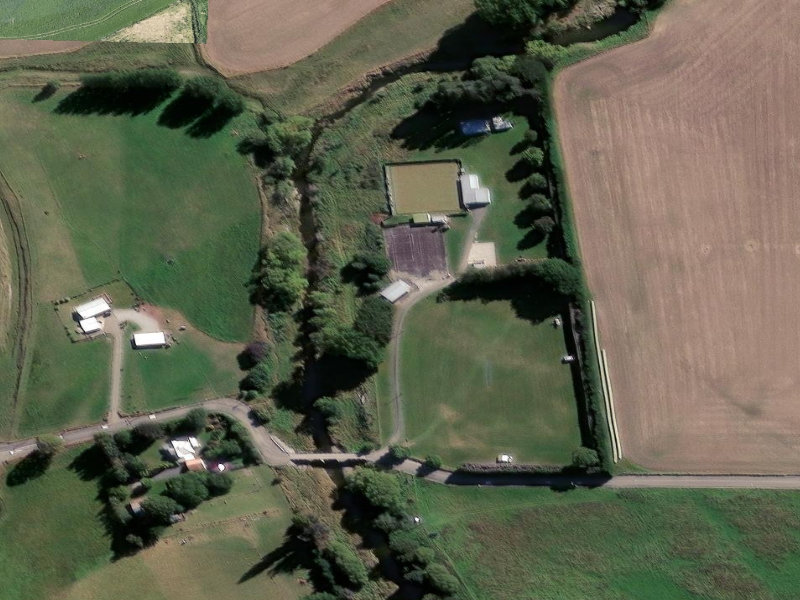 aerial view of Dunback Domain and the ground around it
