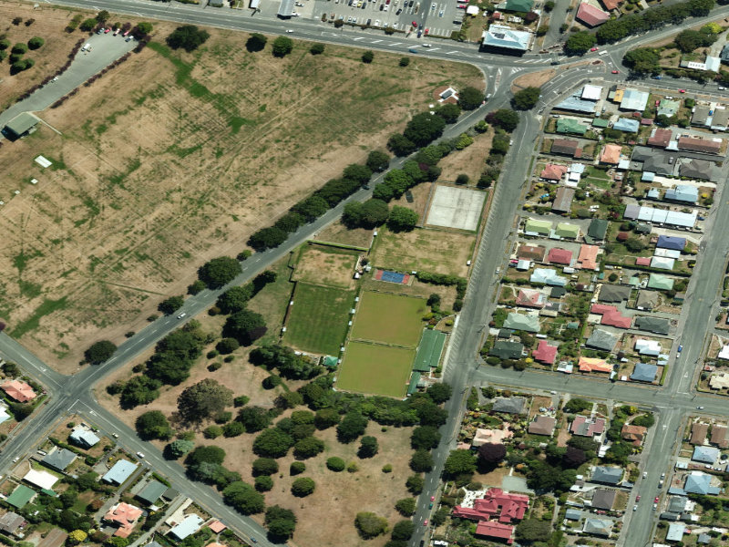 aerial view of Awamoa Park East and the ground around it