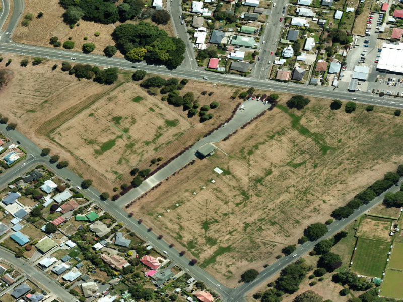 aerial view of Awamoa Park and the ground around it