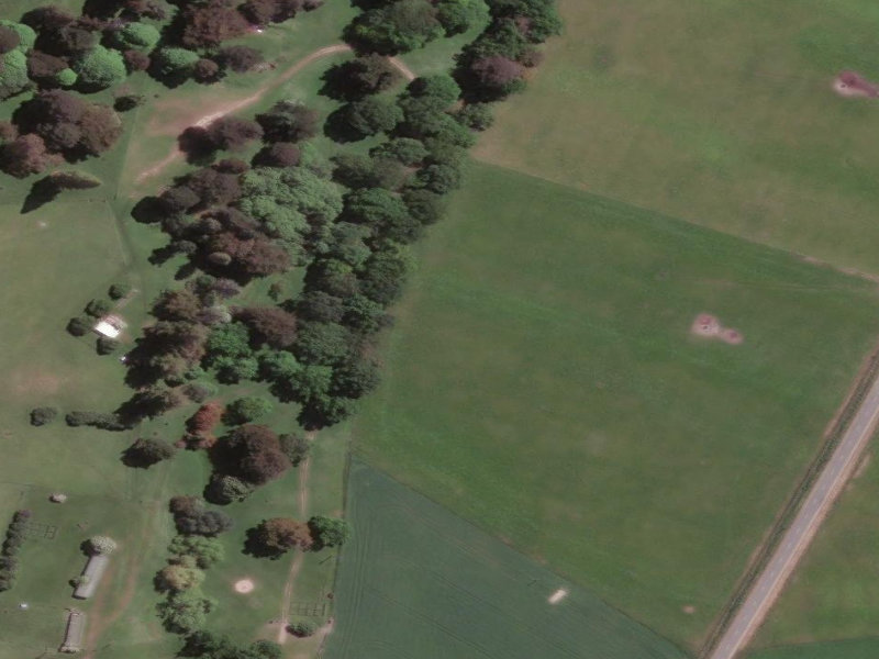 aerial view of Campbell Park Recreation Reserve and the ground around it