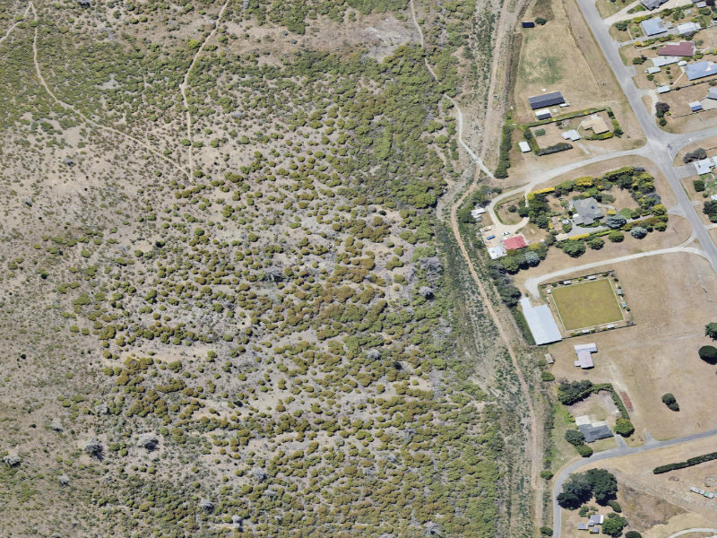 aerial view of Bowen Street Recreation Reserve and the ground around it