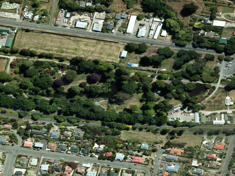 aerial view of Band Rotunda And Beech Gardens and the ground around it