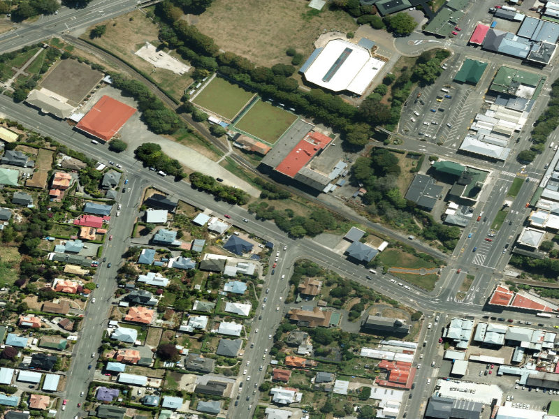 aerial view of Wairere Walk and the ground around it