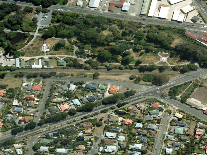 aerial view of Isis Street Roadside Strip and the ground around it