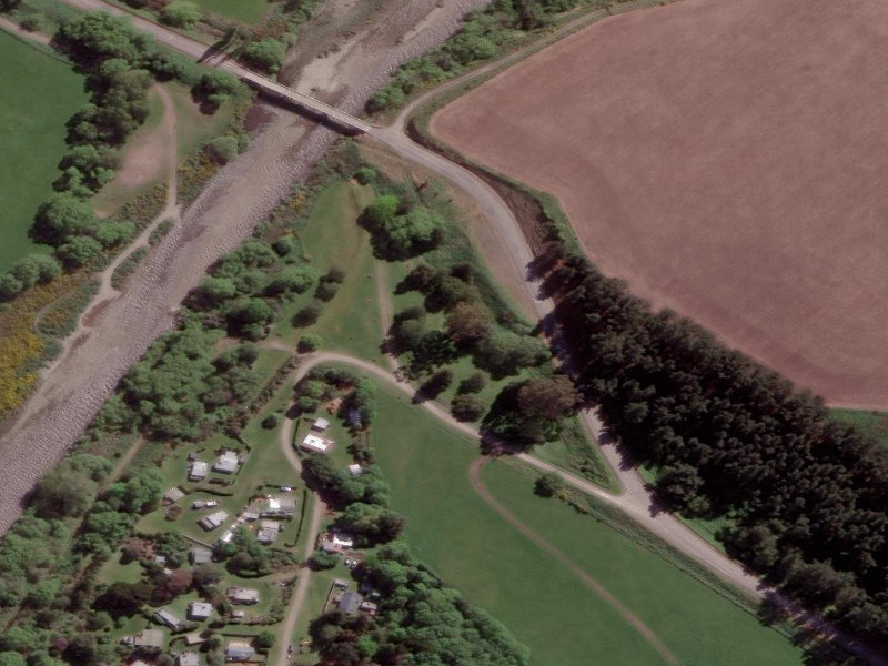 aerial view of Gemmels Crossing Picnic Area and the ground around it