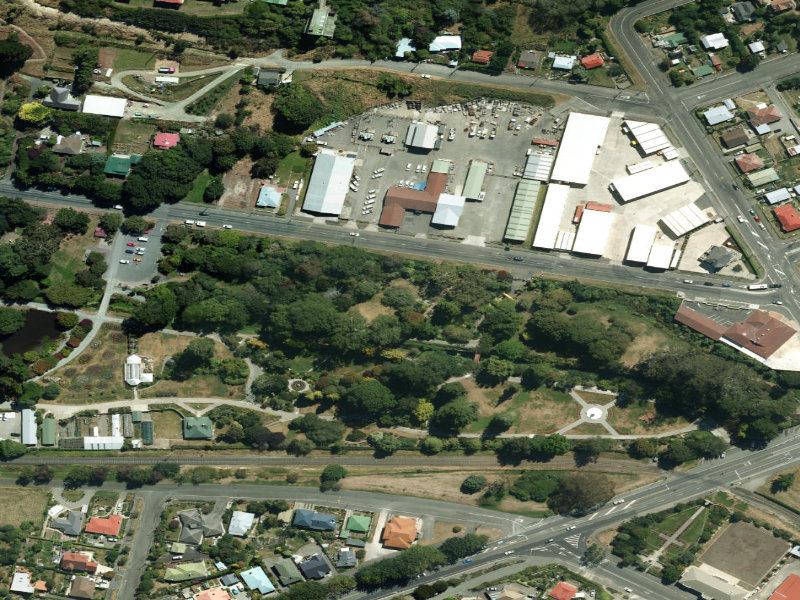aerial view of Fragrant Garden Public Gardens and the ground around it