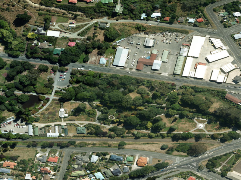 aerial view of Fernery Public Gardens and the ground around it
