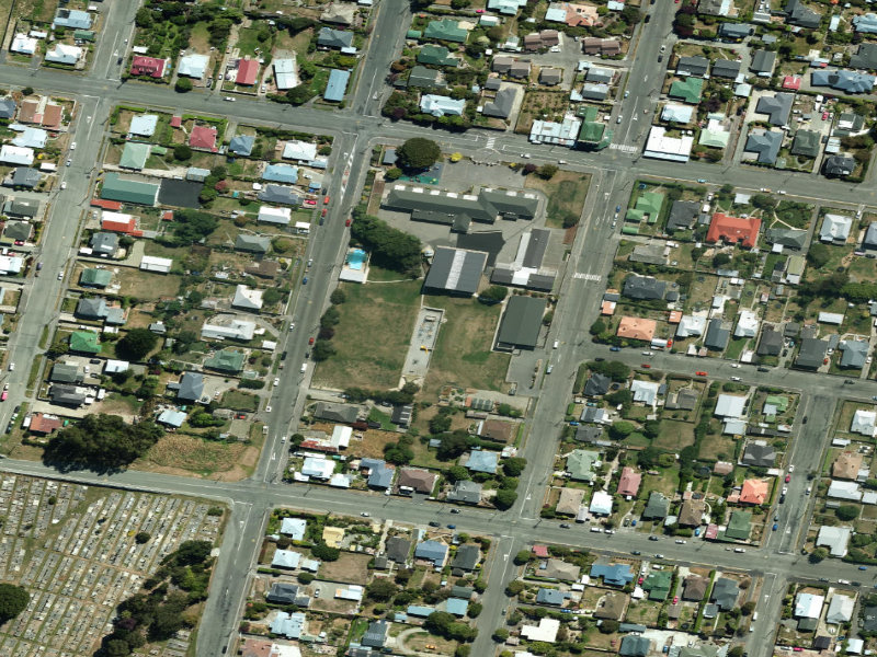 aerial view of Fenwick School and the ground around it