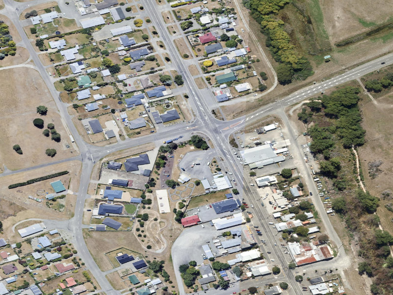 aerial view of Hydro Place and the ground around it