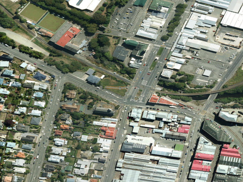 aerial view of Jones Park and the ground around it