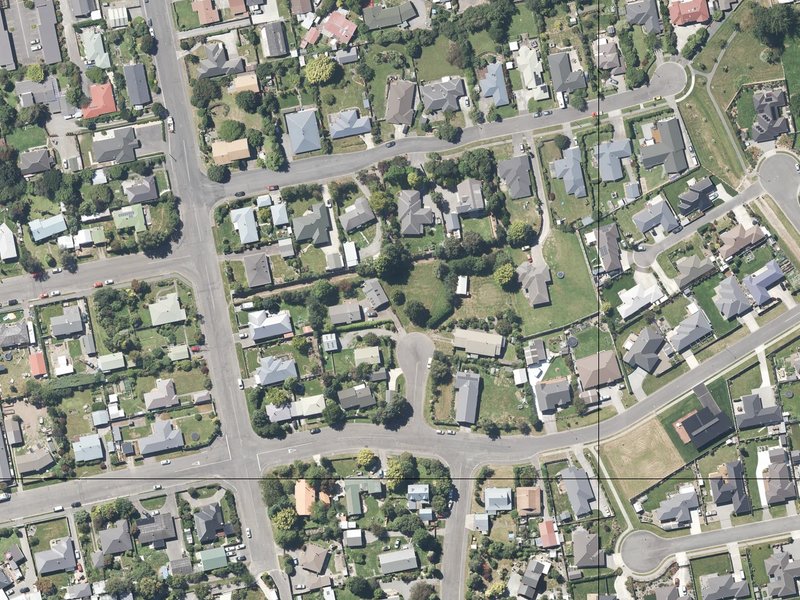 aerial view of Rimu Place Reserve and the ground around it