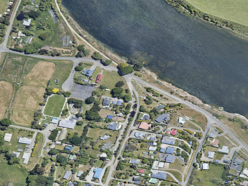 aerial view of Kakanui Memorial Reserve and the ground around it