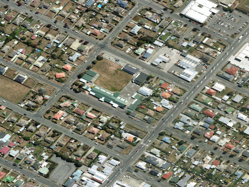 aerial view of Pembroke School and the ground around it