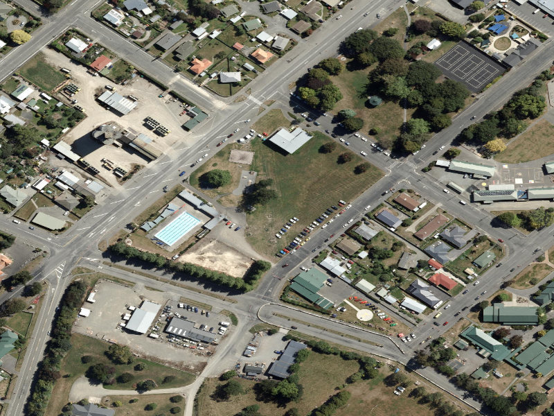 aerial view of Boland Park and the ground around it