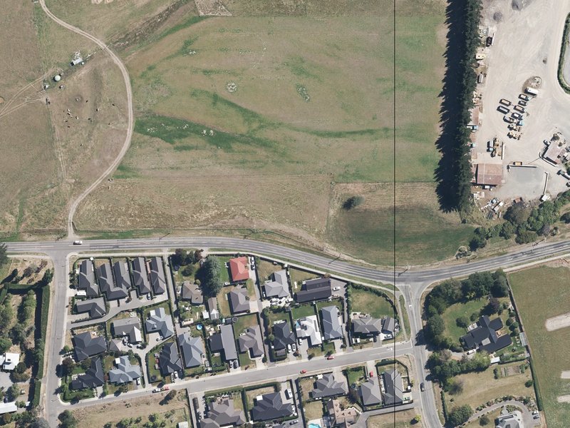 aerial view of River Road Reserve and the ground around it