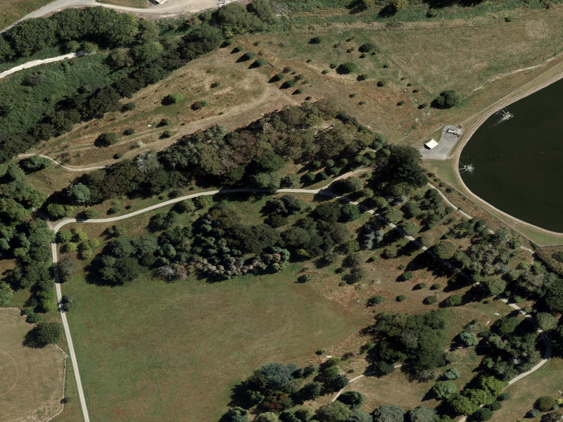 aerial view of Knottingley Park and the ground around it