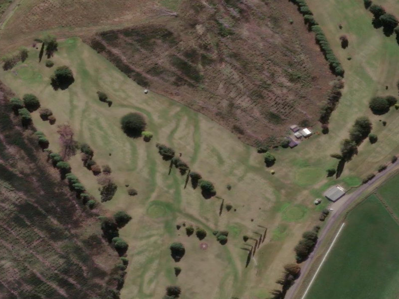 aerial view of Maungati Golf Club Inc and the ground around it