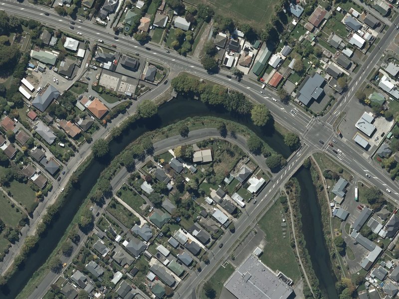 aerial view of Christchurch Quay Reserve and the ground around it