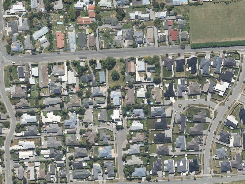 aerial view of Skevington Park and the ground around it