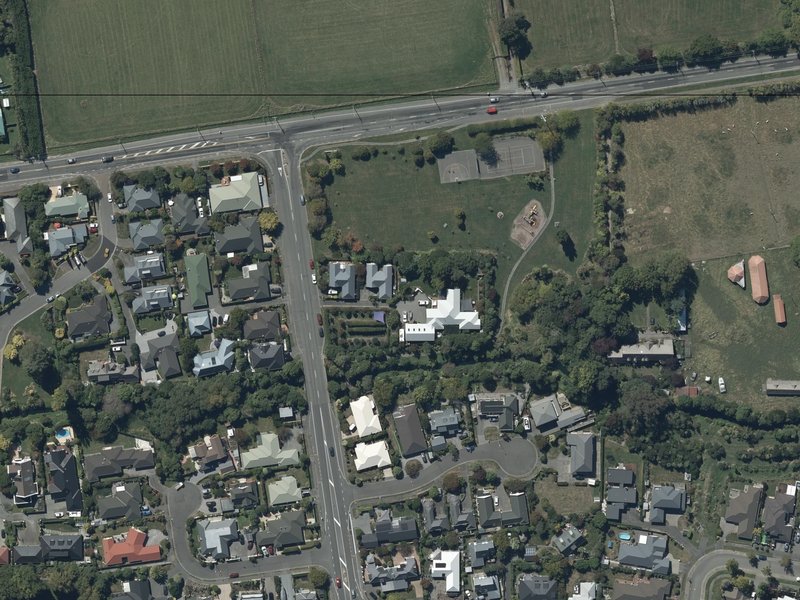 aerial view of Francis Reserve and the ground around it