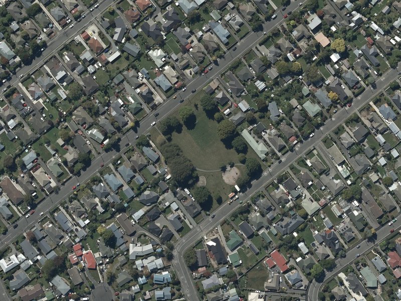 aerial view of Gainsborough Reserve and the ground around it