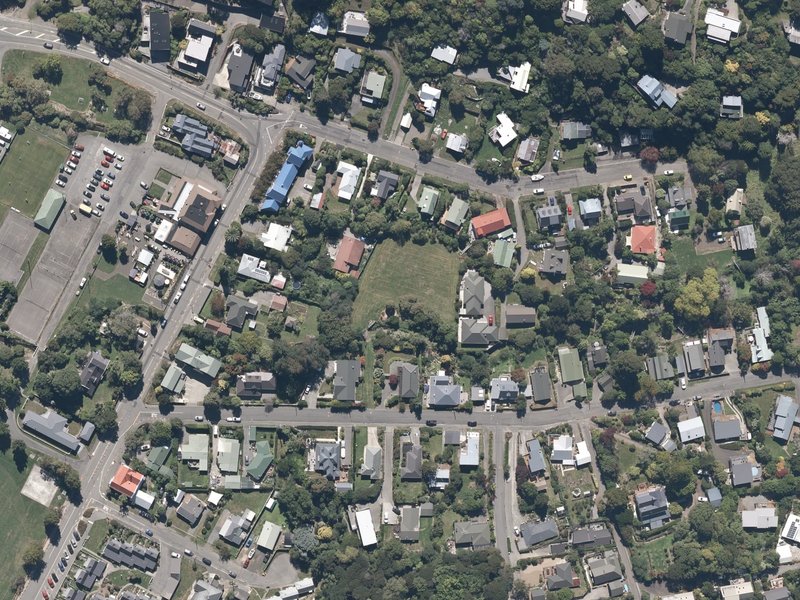 aerial view of Wackerle Green and the ground around it