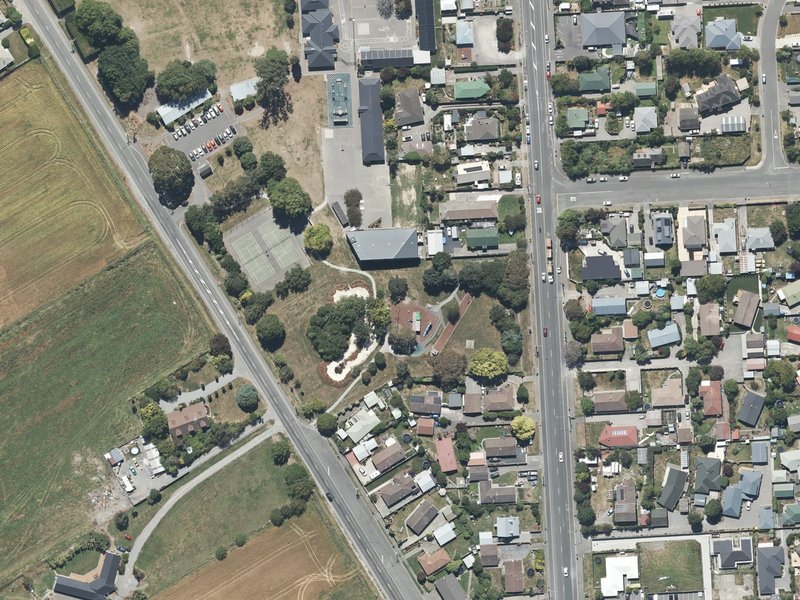 aerial view of Owen Stalker Park and the ground around it