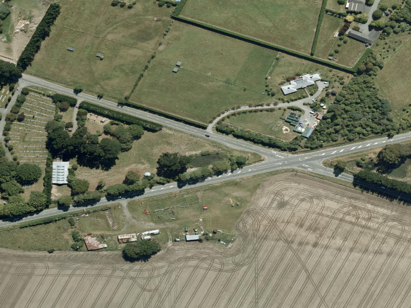 aerial view of Rimu Park and the ground around it