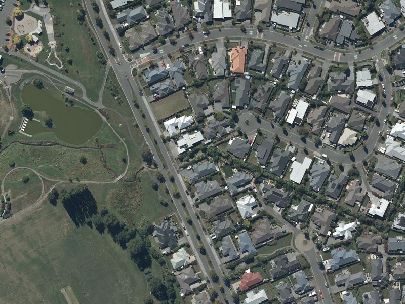 aerial view of Cridland Drainage Reserve and the ground around it