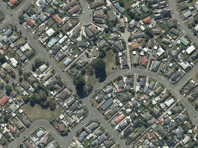 aerial view of Woodlands Playground and the ground around it