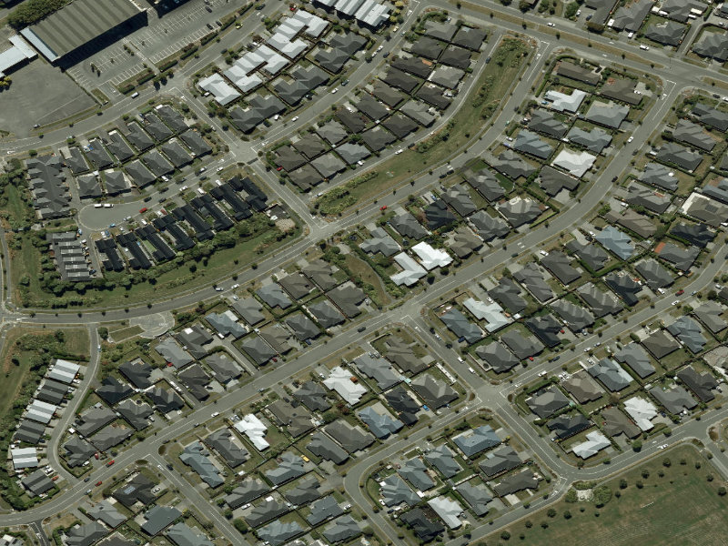 aerial view of George West Reserve and the ground around it