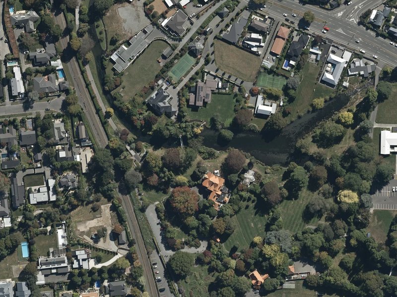 aerial view of Mona Vale and the ground around it