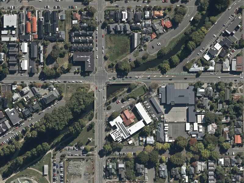 aerial view of Fire Fighters Reserve and the ground around it