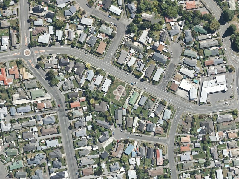 aerial view of Torlesse Park and the ground around it