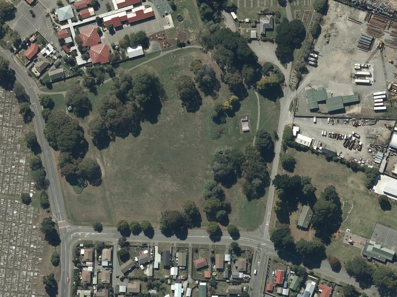 aerial view of Cypress Garden Reserve and the ground around it