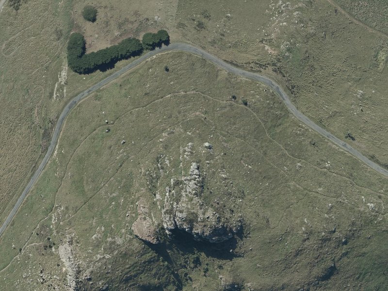 aerial view of Witch Hill and the ground around it