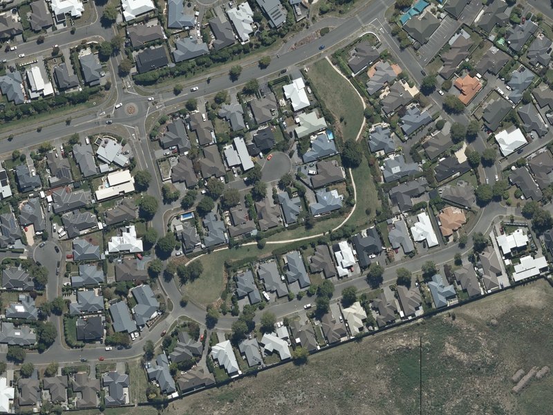 aerial view of Pohutukawa Reserve and the ground around it
