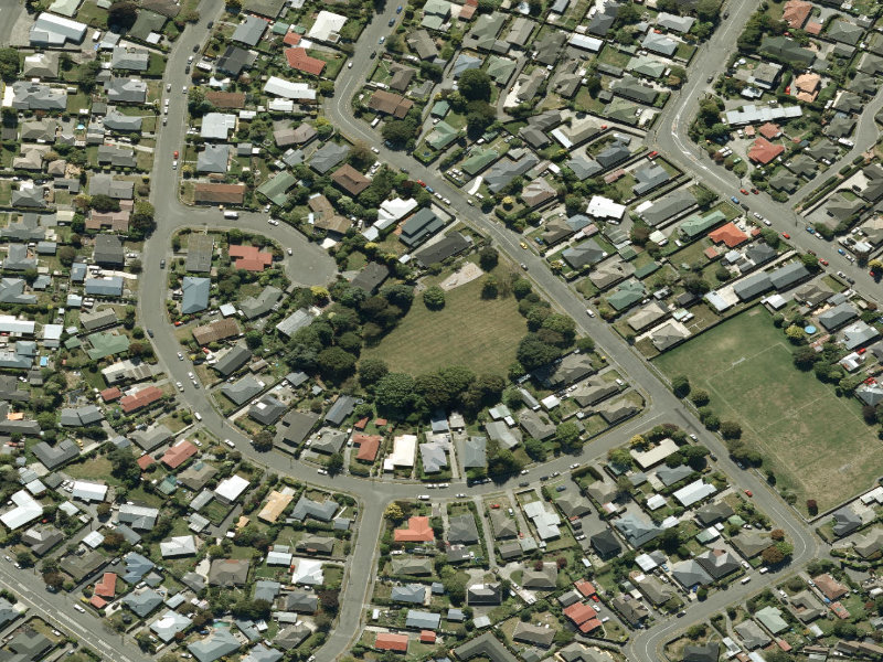aerial view of Colman Reserve and the ground around it