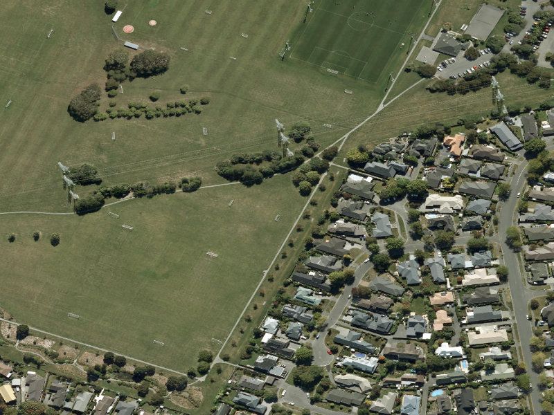 aerial view of Avonhead Park and the ground around it