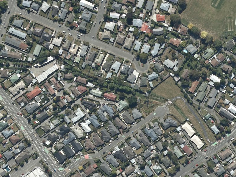 aerial view of Paparua Stream Reserve No. 2 and the ground around it